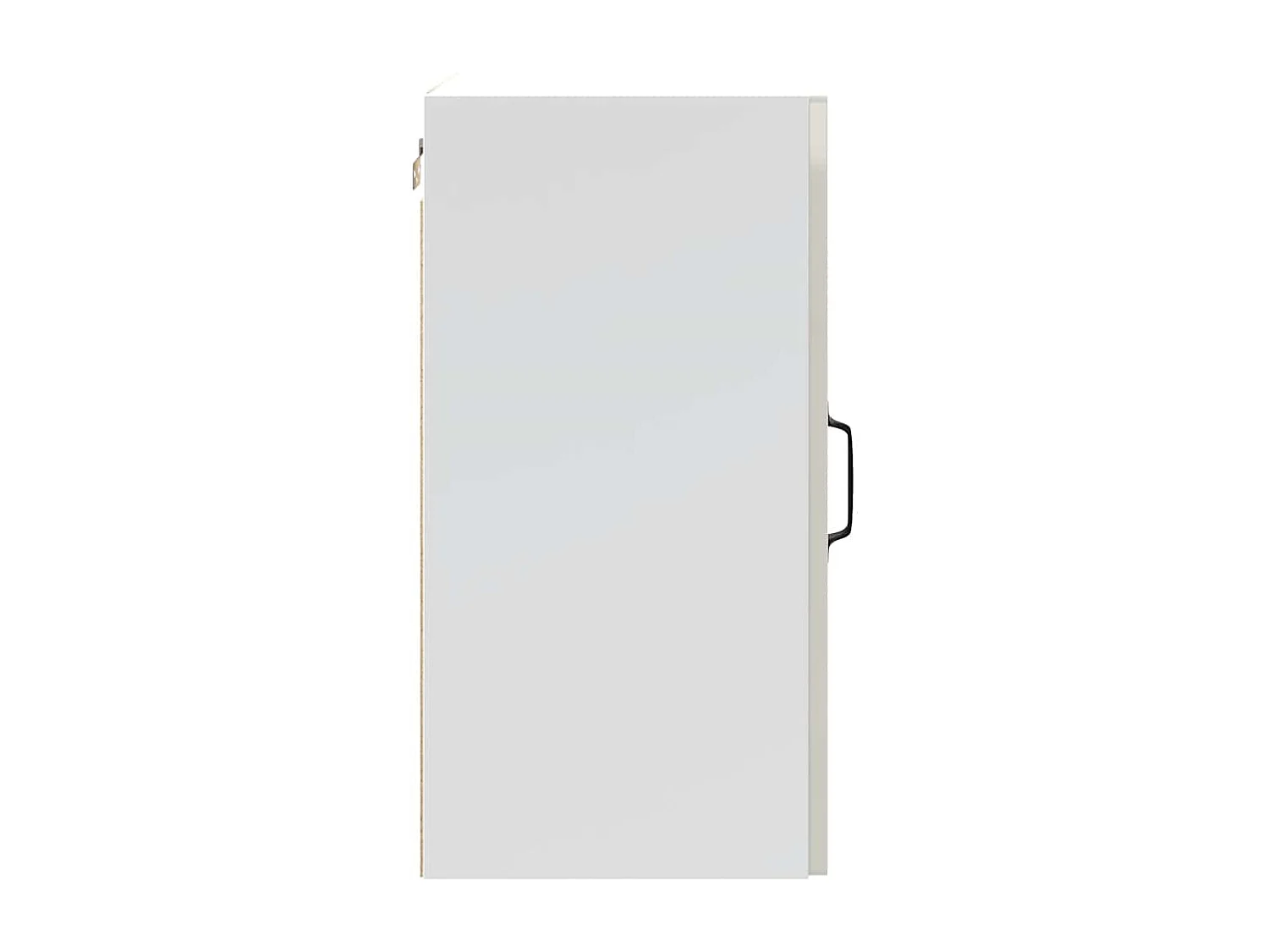 Armoire murale de cuisine Kalmar blanc brillant bois ingénierie