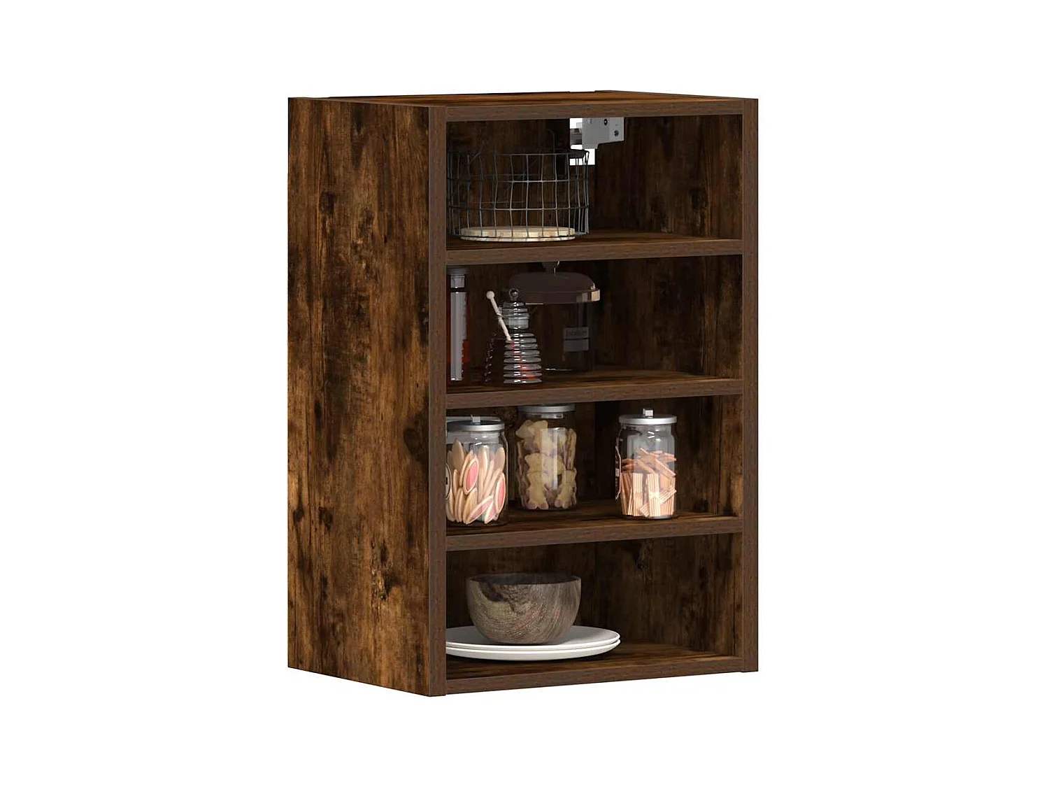 Hangkast Riga 40x29,5x60 cm bewerkt hout gerookt eikenkleurig