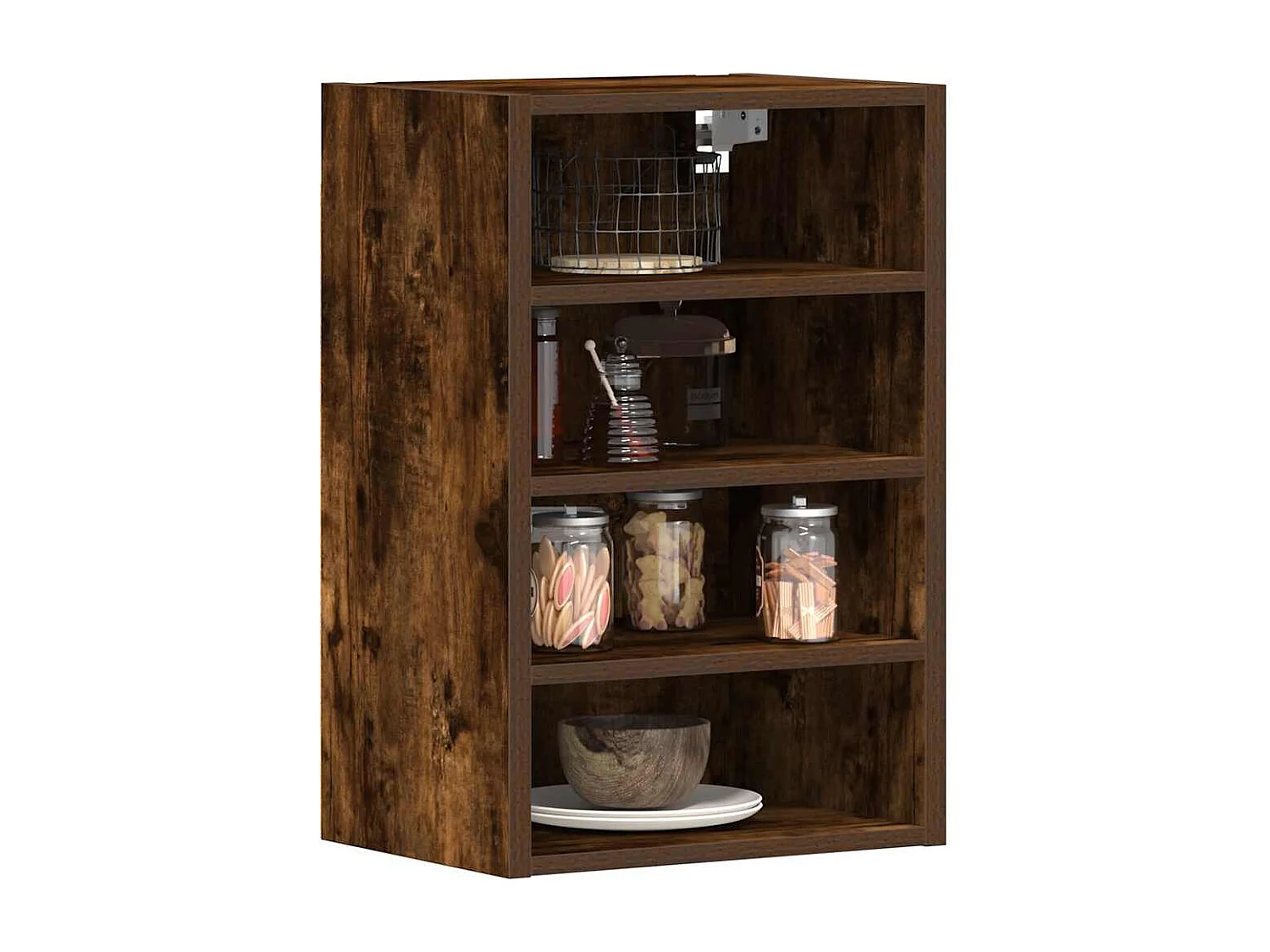 Armoire suspendue "Riga" Chêne fumé 40 x 29,5 x 60 cm Bois d'ingénierie