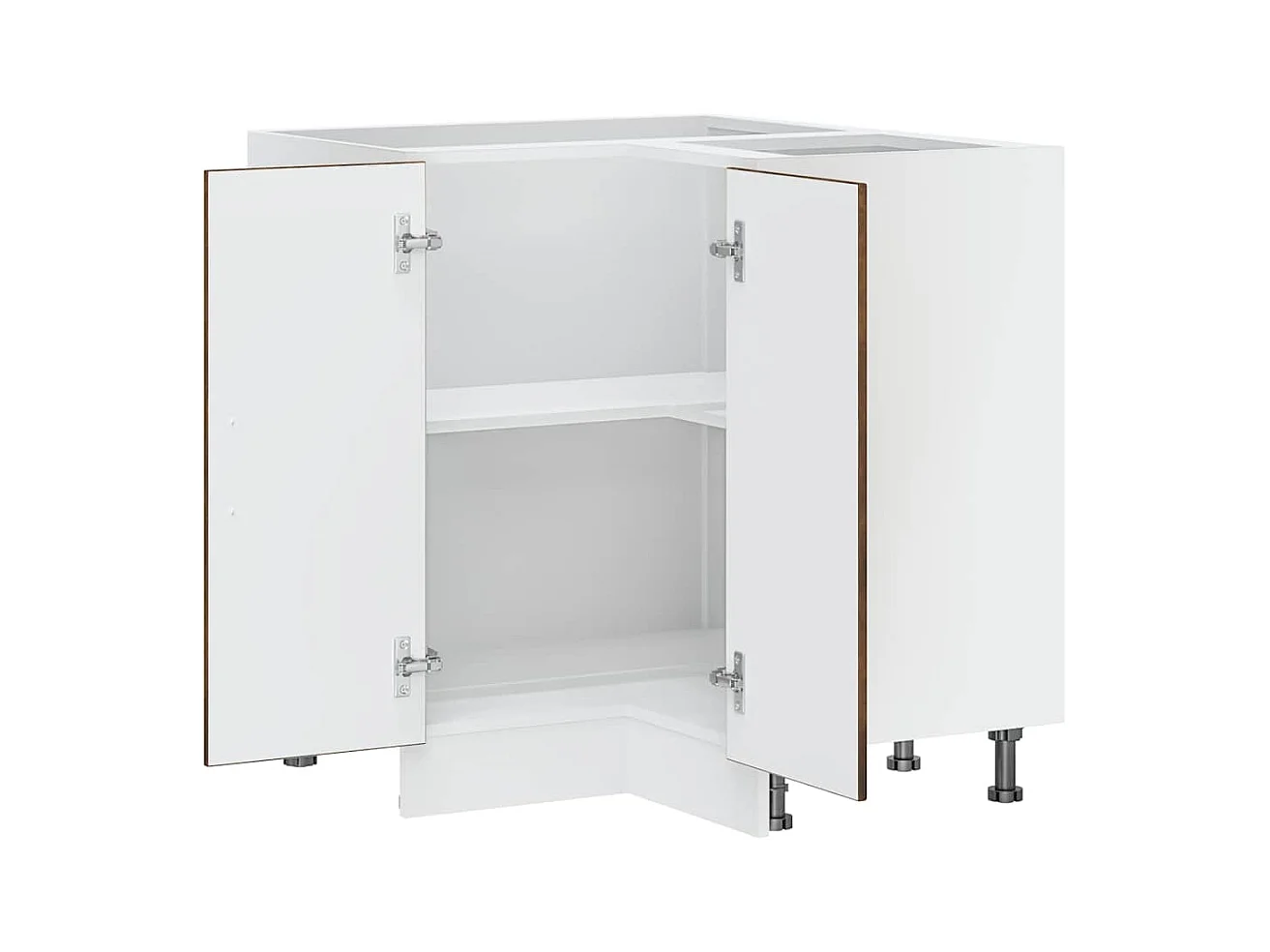 Armoire d'angle de cuisine Porto chêne fumé bois d'ingénierie