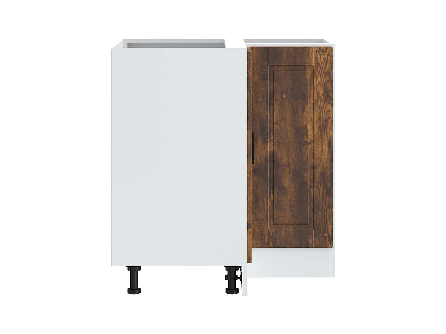 Armoire d'angle de cuisine Porto chêne fumé bois d'ingénierie