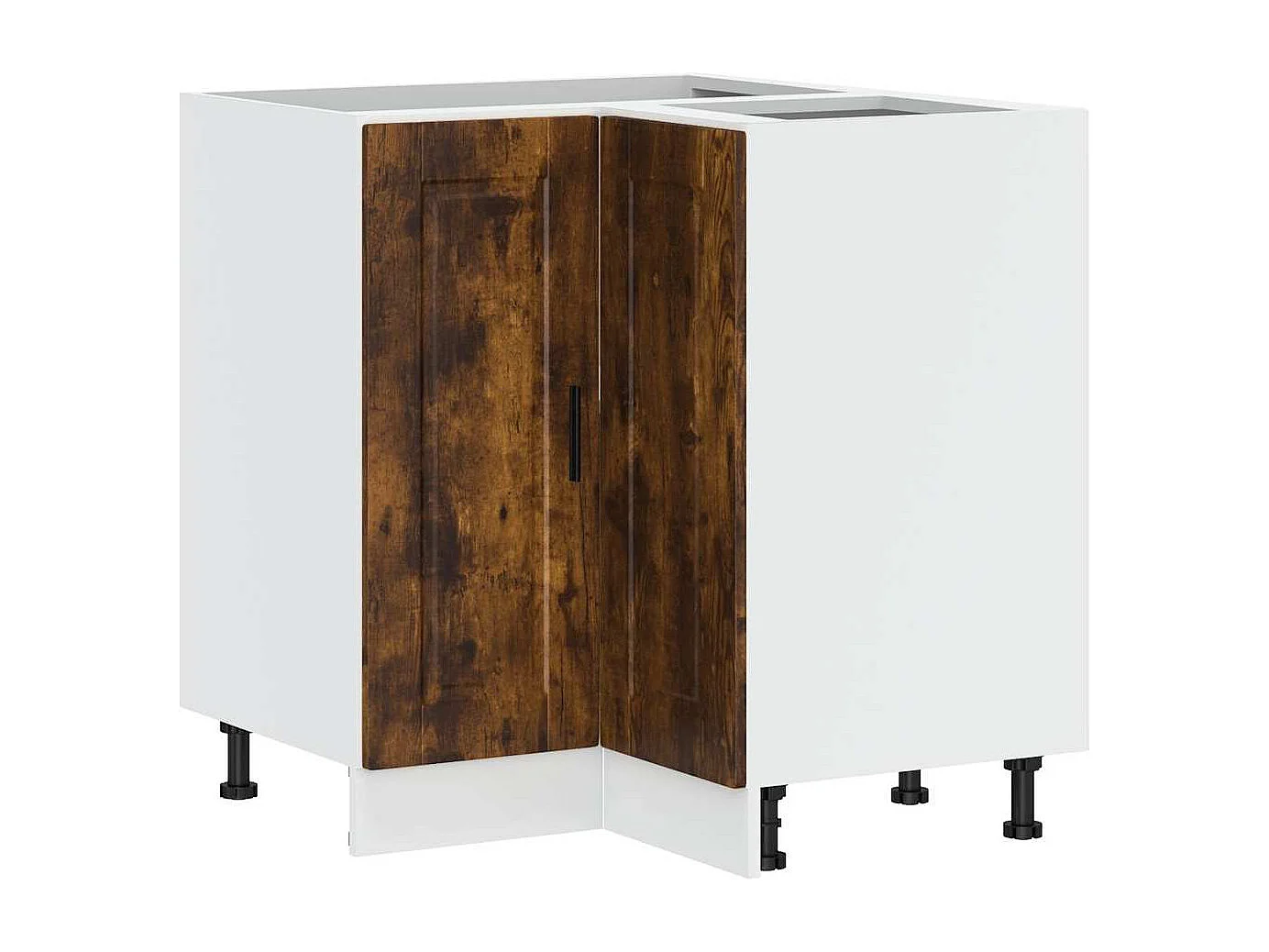 Armoire d'angle de cuisine Porto chêne fumé bois d'ingénierie