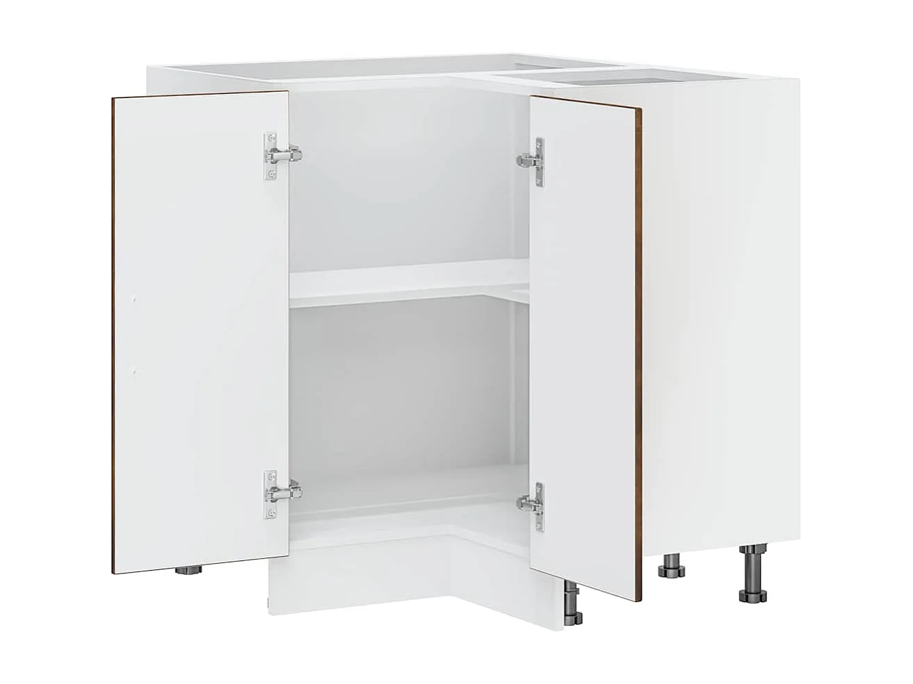 Armoire d'angle de cuisine Porto chêne fumé bois d'ingénierie