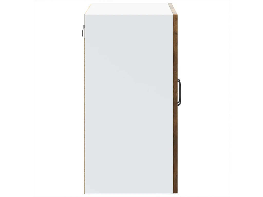 Armoire murale de cuisine avec porte vitrée "Kalmar" Chêne fumé Bois d'ingénierie
