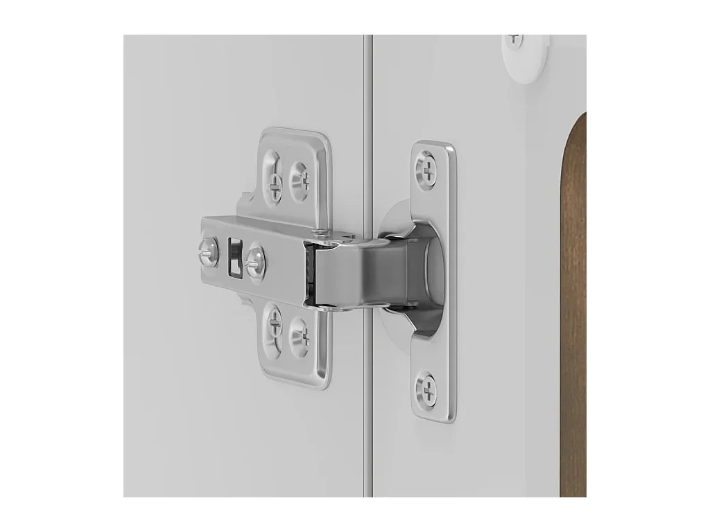 Armoire murale de cuisine avec porte vitrée "Kalmar" Chêne fumé Bois d'ingénierie