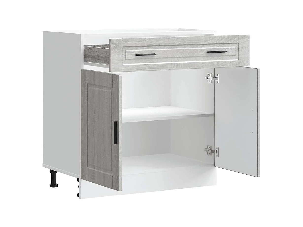 Armoire de cuisine Porto sonoma gris bois d'ingénierie