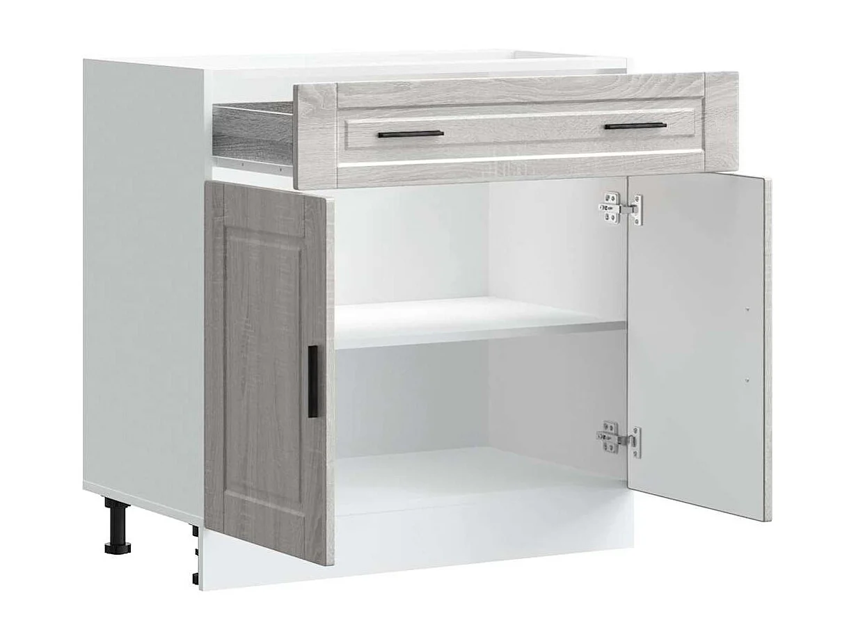 Küchenunterschrank Porto Grau Sonoma Holzwerkstoff