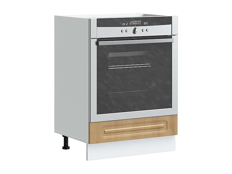 Mueble de horno Kalmar roble artesanal madera reconstituida