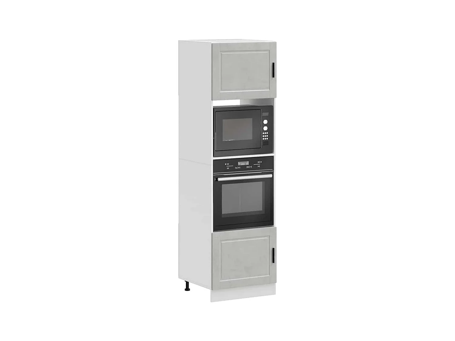 Armadi Forno 2 pz Porto Grigio Cemento in Legno Multistrato
