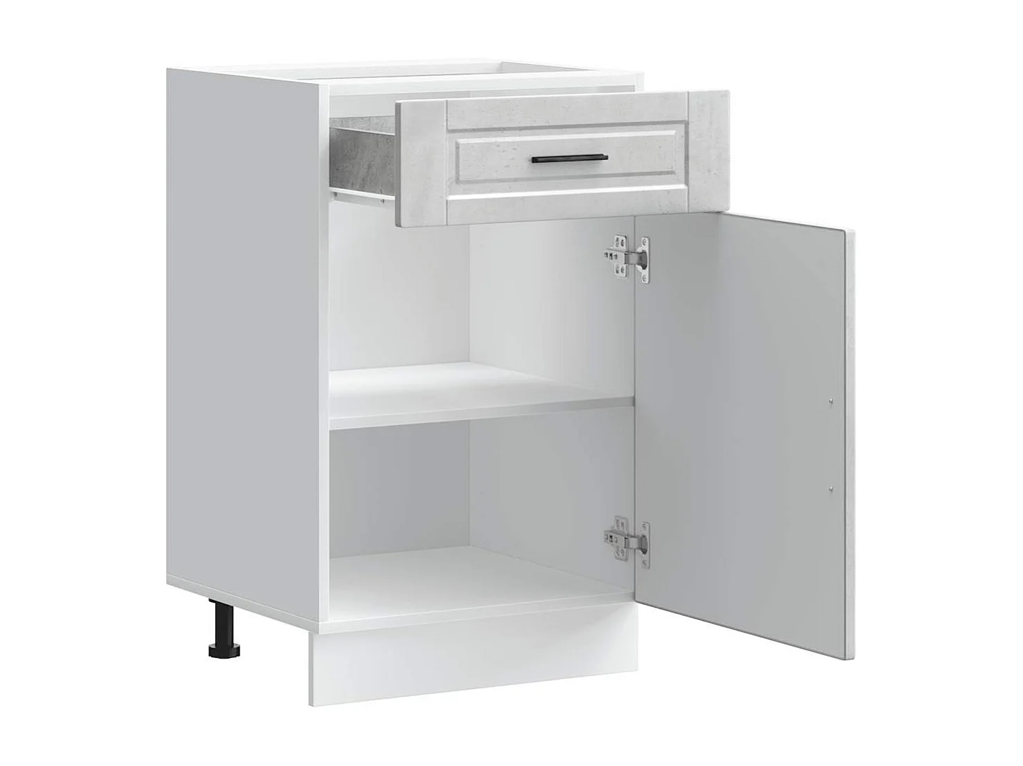 Armoire de cuisine Porto gris béton bois d'ingénierie