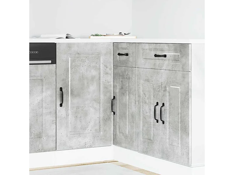 Küchenunterschrank Kalmar Betongrau Holzwerkstoff