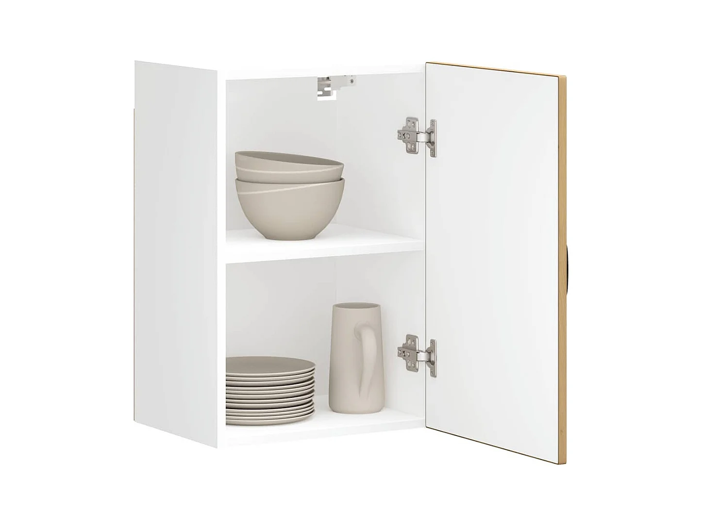 Keukenwandkast Kalmar bewerkt hout artisanaal eikenkleur