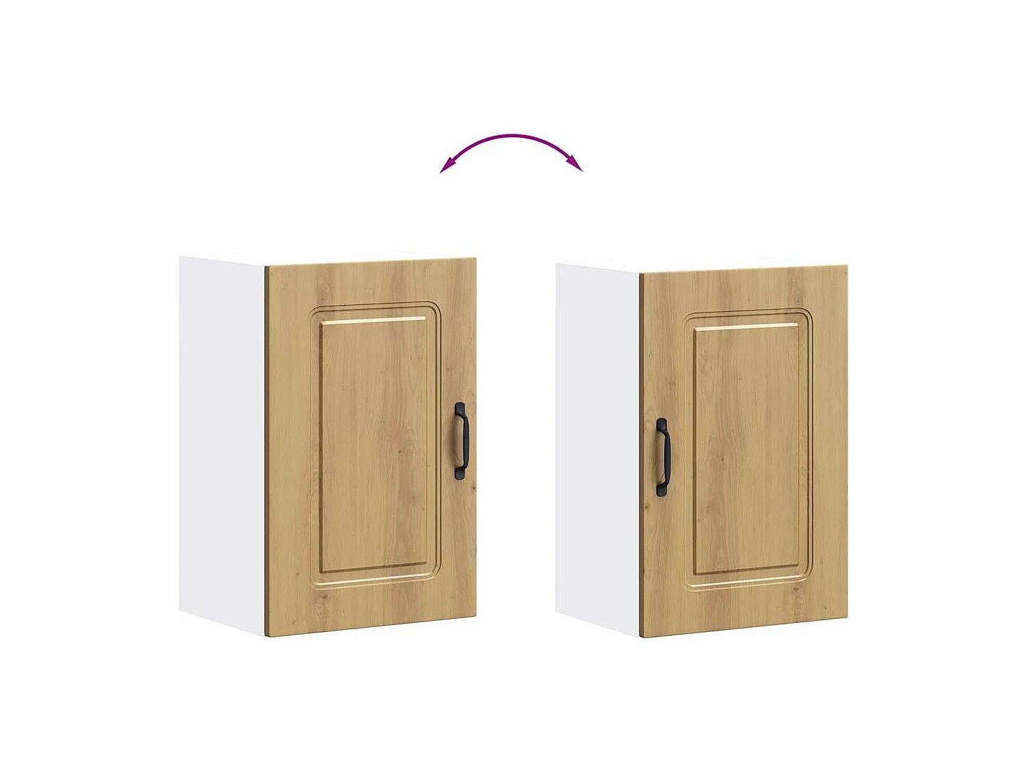 Armoire murale cuisine Kalmar chêne artisanal bois d'ingénierie