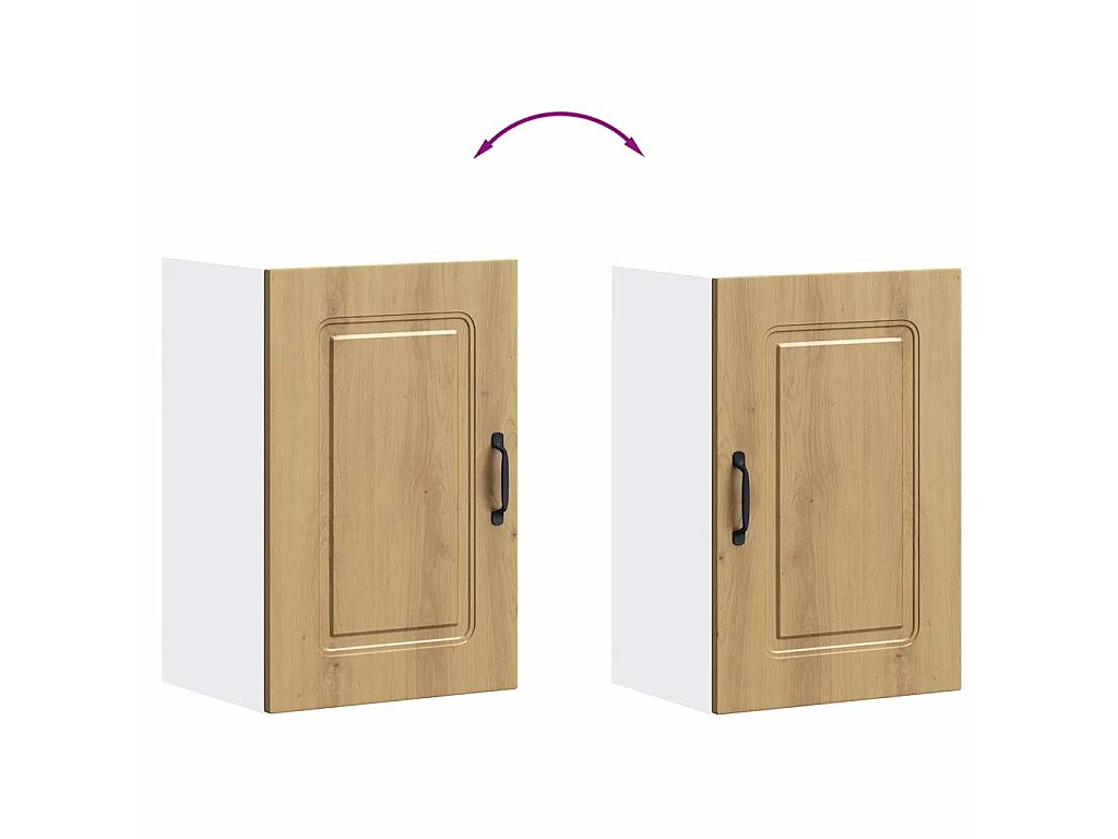 Pensile da Cucina Kalmar Rovere Artigianale Legno Multistrato