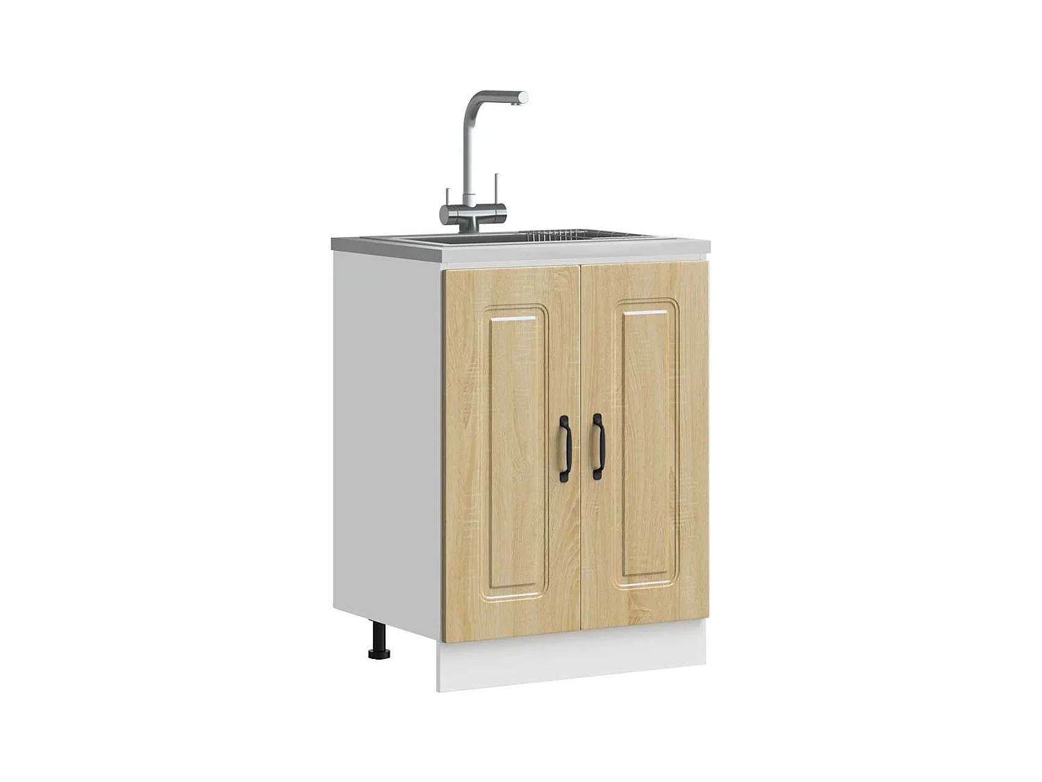 Spoelbakonderkast Kalmar 60x46x81,5cm bewerkt hout sonoma eiken