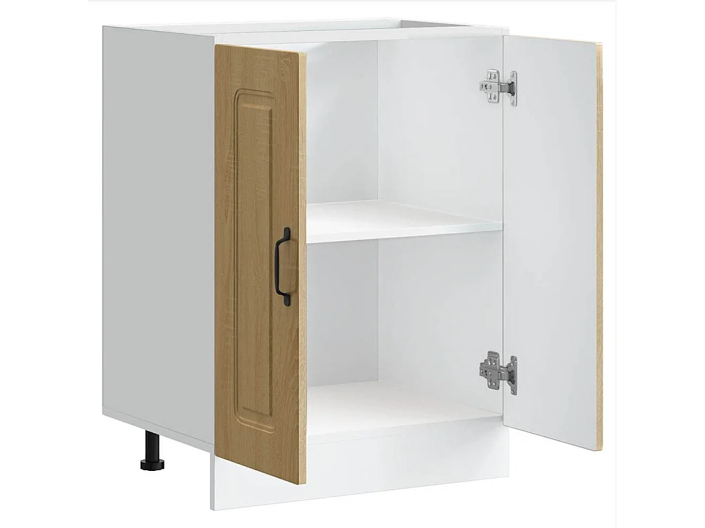 Meuble bas pour évier Kalmar chêne sonoma bois d'ingénierie