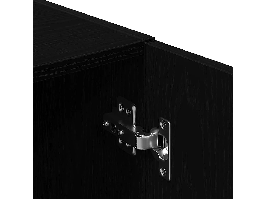 Mobile da Cucina Nero 38x41,5x131,5 cm Legno Multistrato