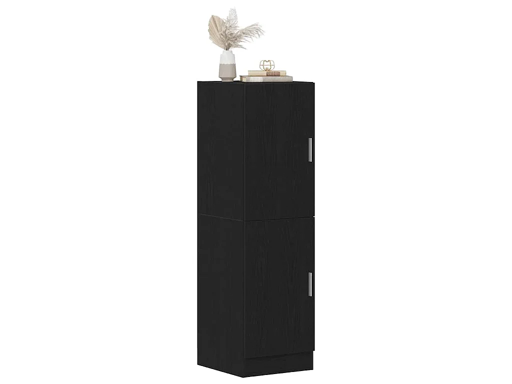 Armoire de cuisine noir 38x41,5x131,5 cm bois d'ingénierie