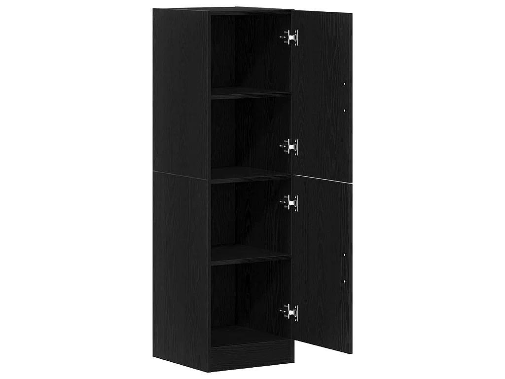 Armoire de cuisine noir 38x41,5x131,5 cm bois d'ingénierie