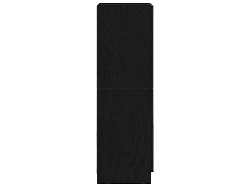 Armoire de cuisine noir 38x41,5x131,5 cm bois d'ingénierie