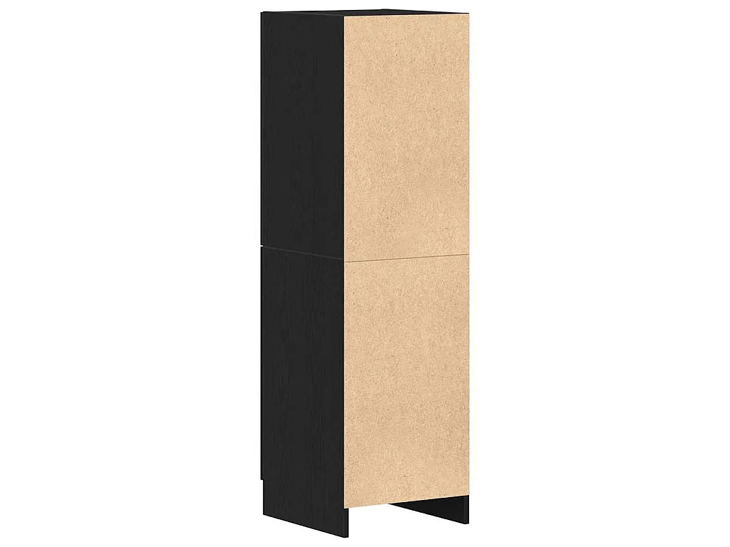 Armoire de cuisine noir 38x41,5x131,5 cm bois d'ingénierie