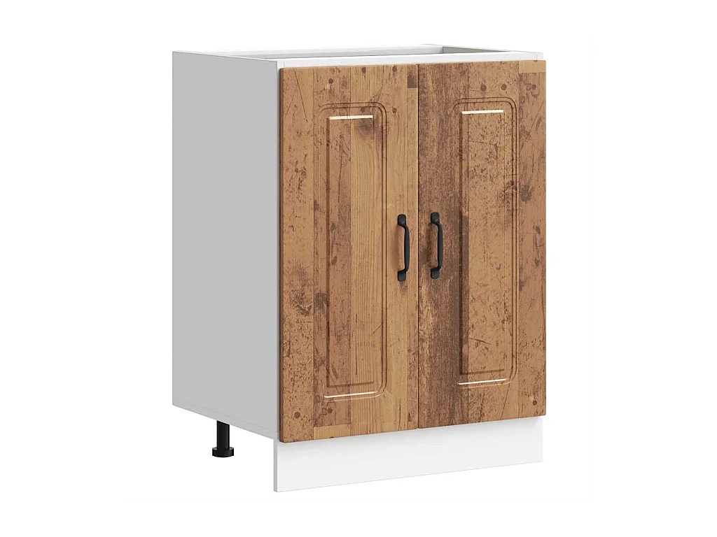 Meuble bas pour évier Kalmar vieux bois bois d'ingénierie