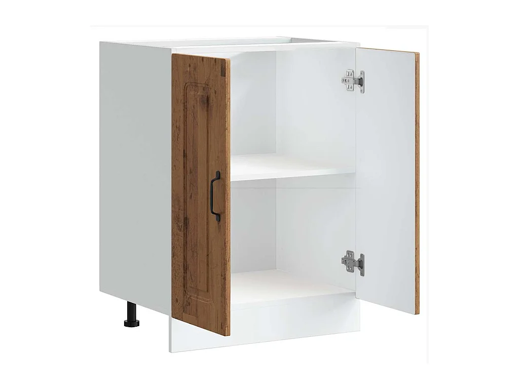 Meuble bas pour évier Kalmar vieux bois bois d'ingénierie