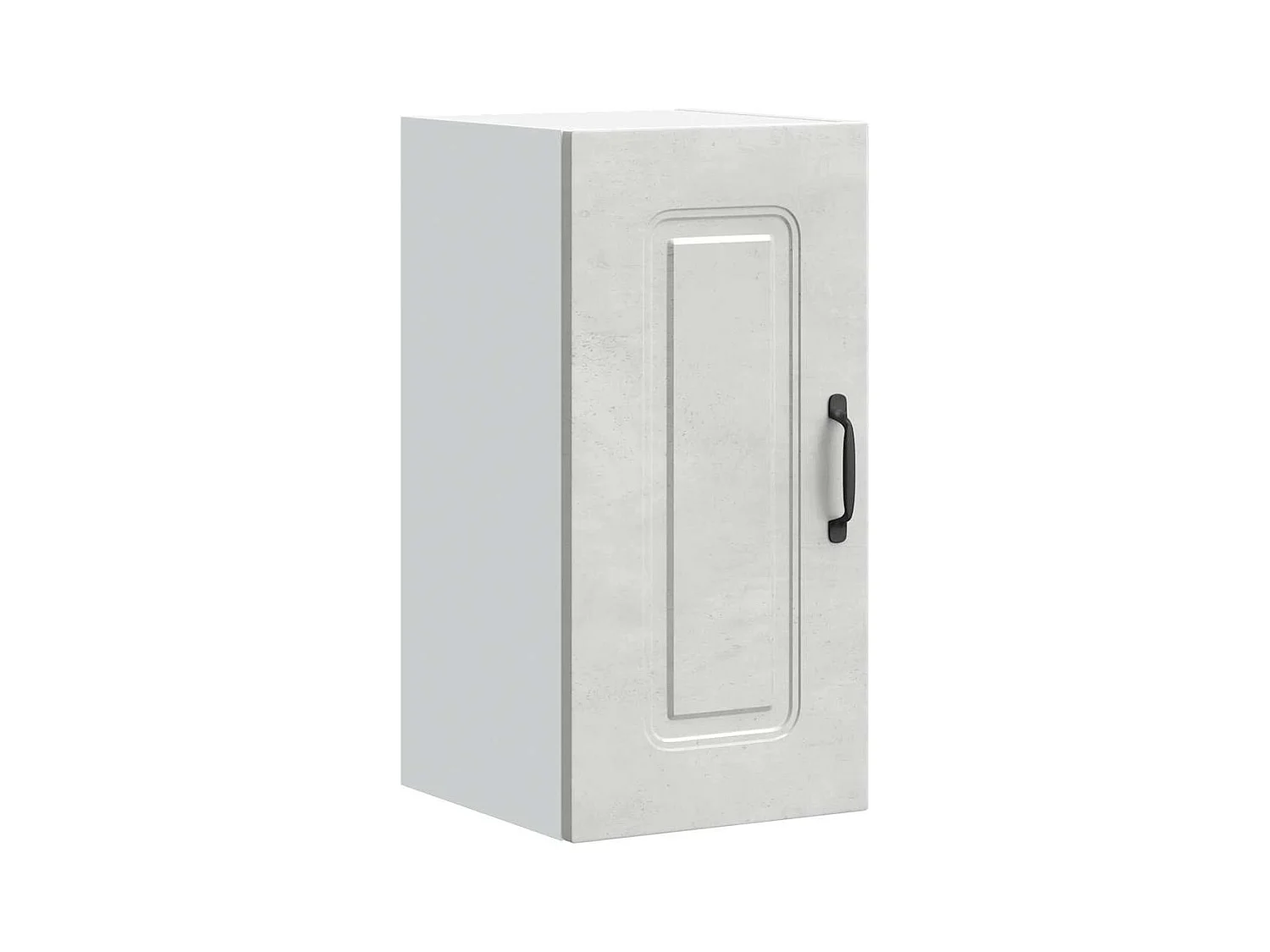 Armoire murale de cuisine Kalmar gris béton bois d'ingénierie