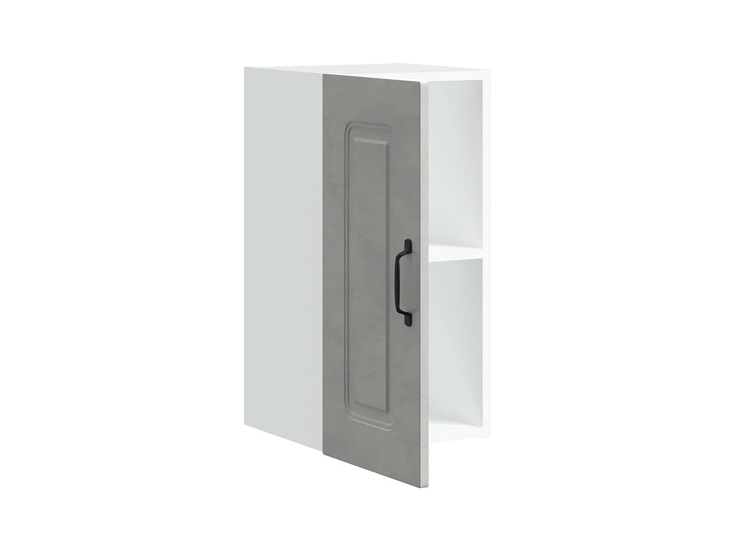 Armoire murale de cuisine Kalmar gris béton bois d'ingénierie