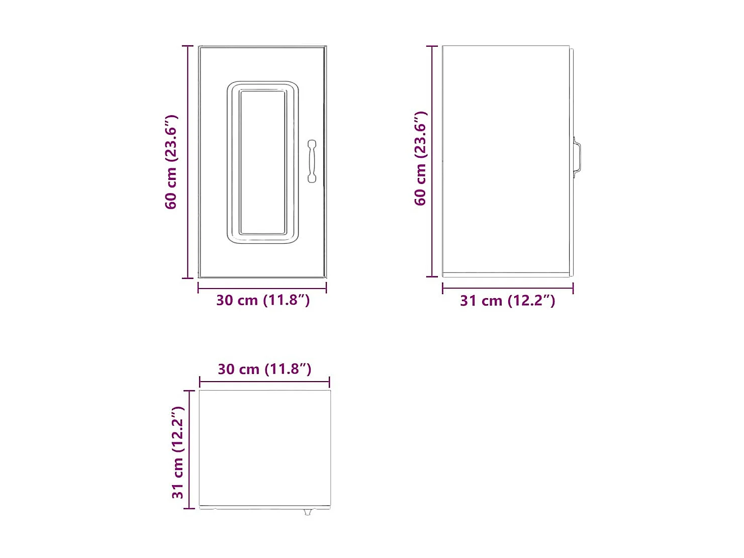 Armoire murale de cuisine Kalmar gris béton bois d'ingénierie