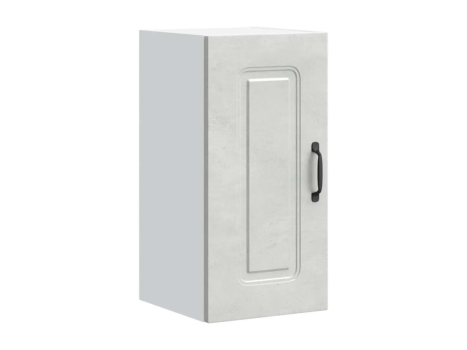 Armoire murale de cuisine Kalmar gris béton bois d'ingénierie