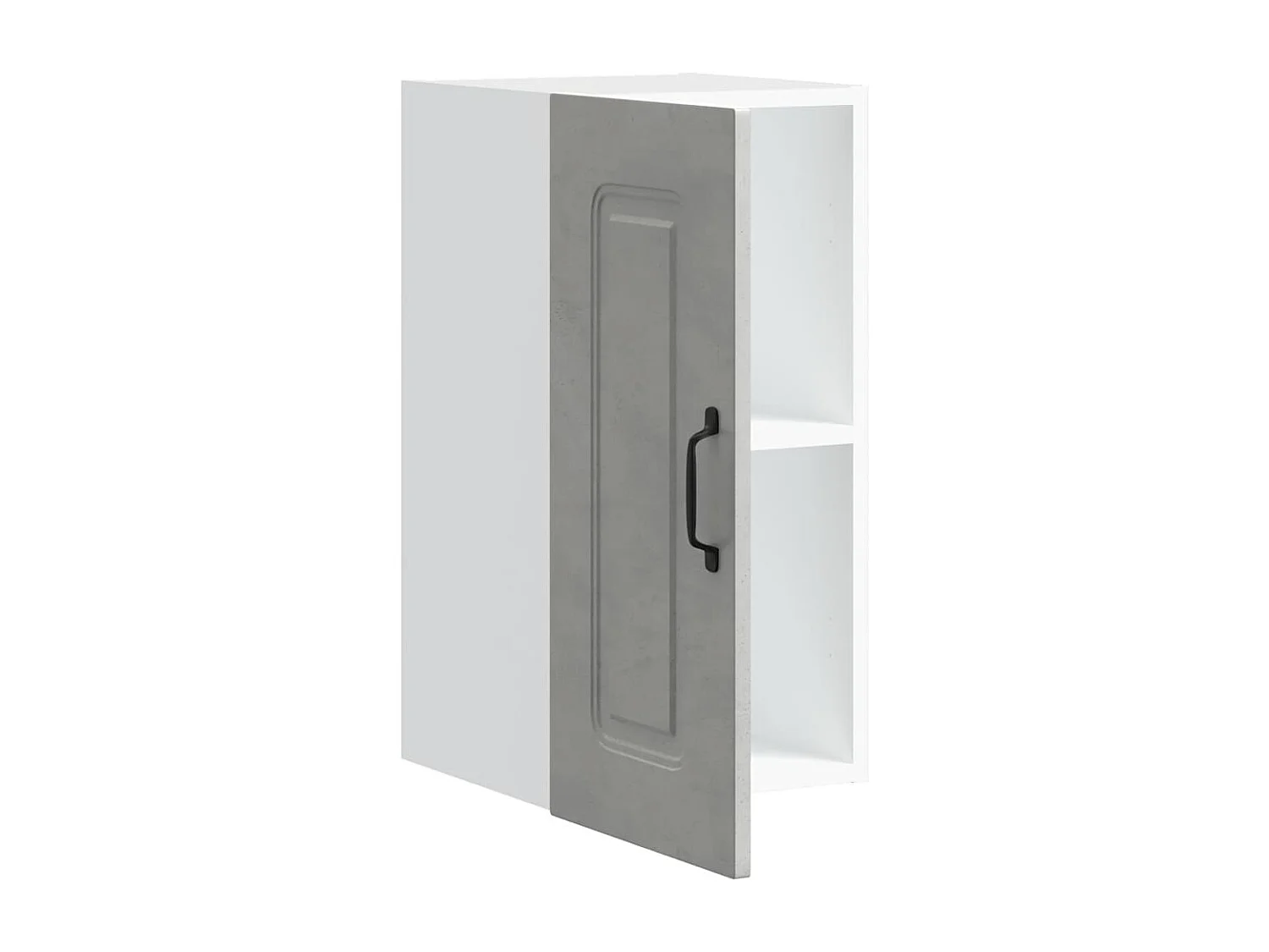 Armoire murale de cuisine Kalmar gris béton bois d'ingénierie