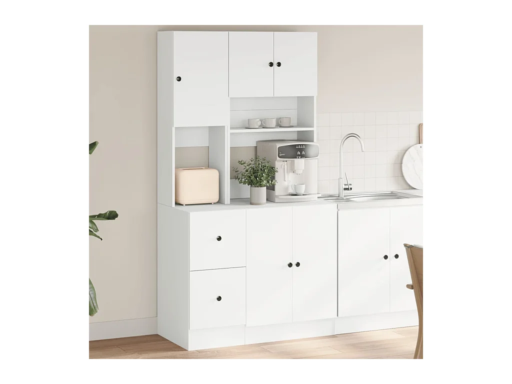 Küchenschrank Weiß 95x50x180 cm Holzwerkstoff