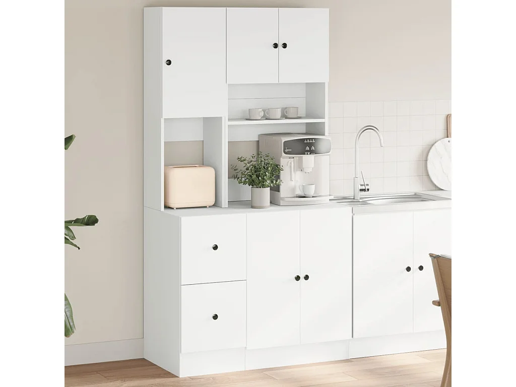 Armoire de cuisine blanc 95x50x180 cm bois d'ingénierie