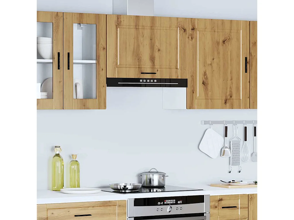 Armoire murale de cuisine Porto chêne artisanal bois ingénierie