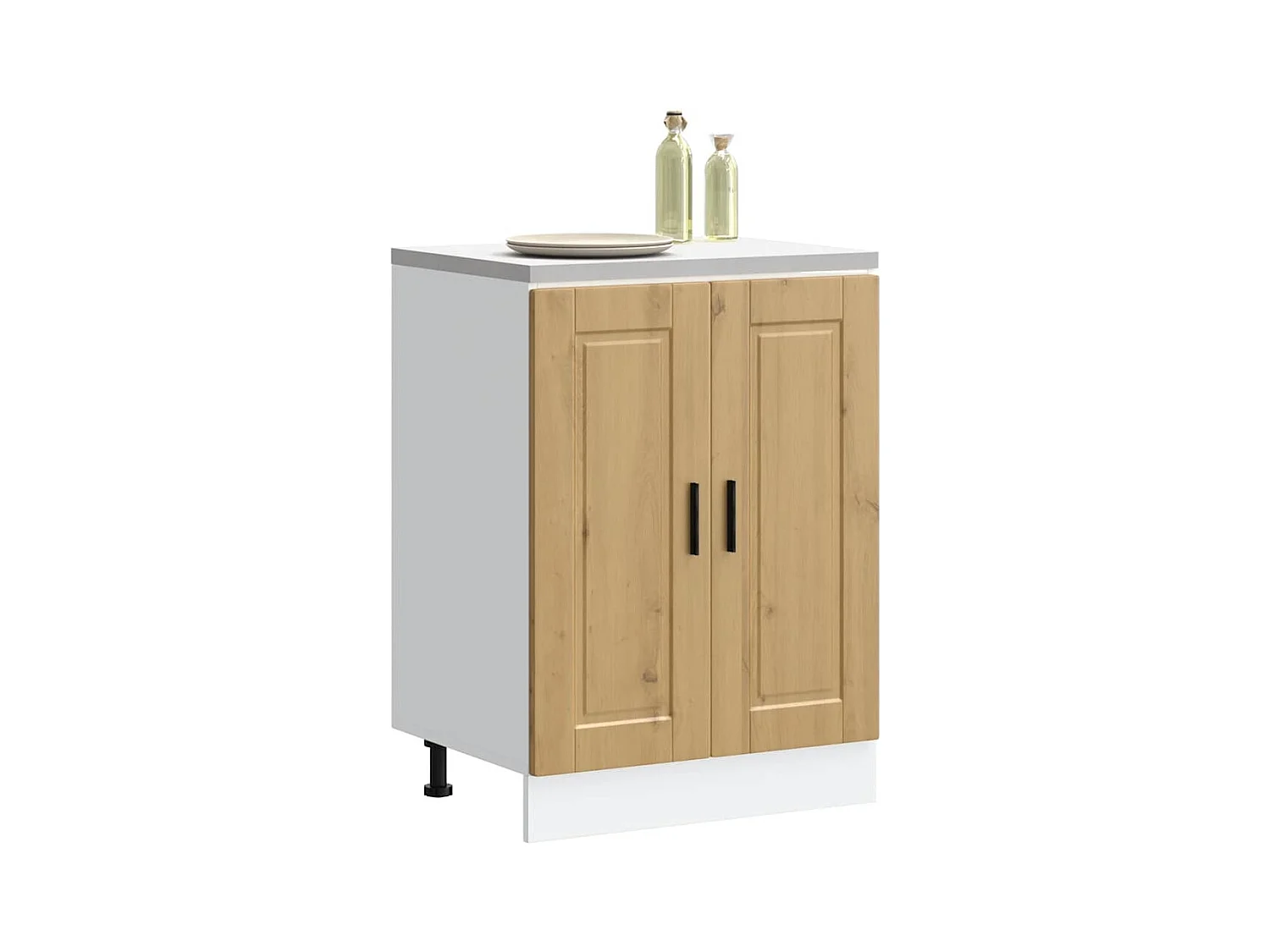 Armoire de cuisine Porto chêne artisanal bois d'ingénierie