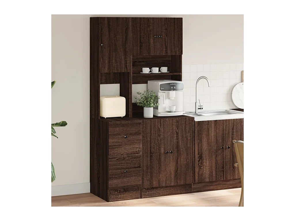 Armoire de cuisine chêne marron 95x50x180 cm bois d’ingénierie