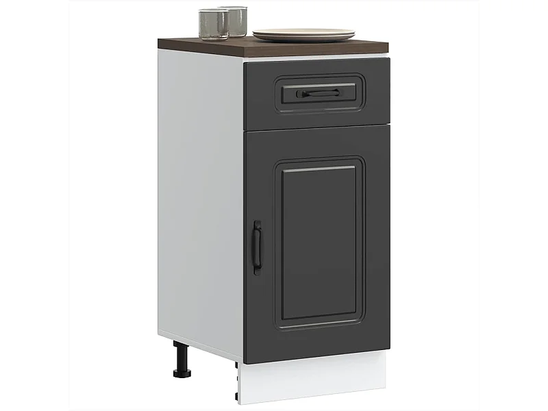 Küchenunterschrank Kalmar Schwarz Holzwerkstoff