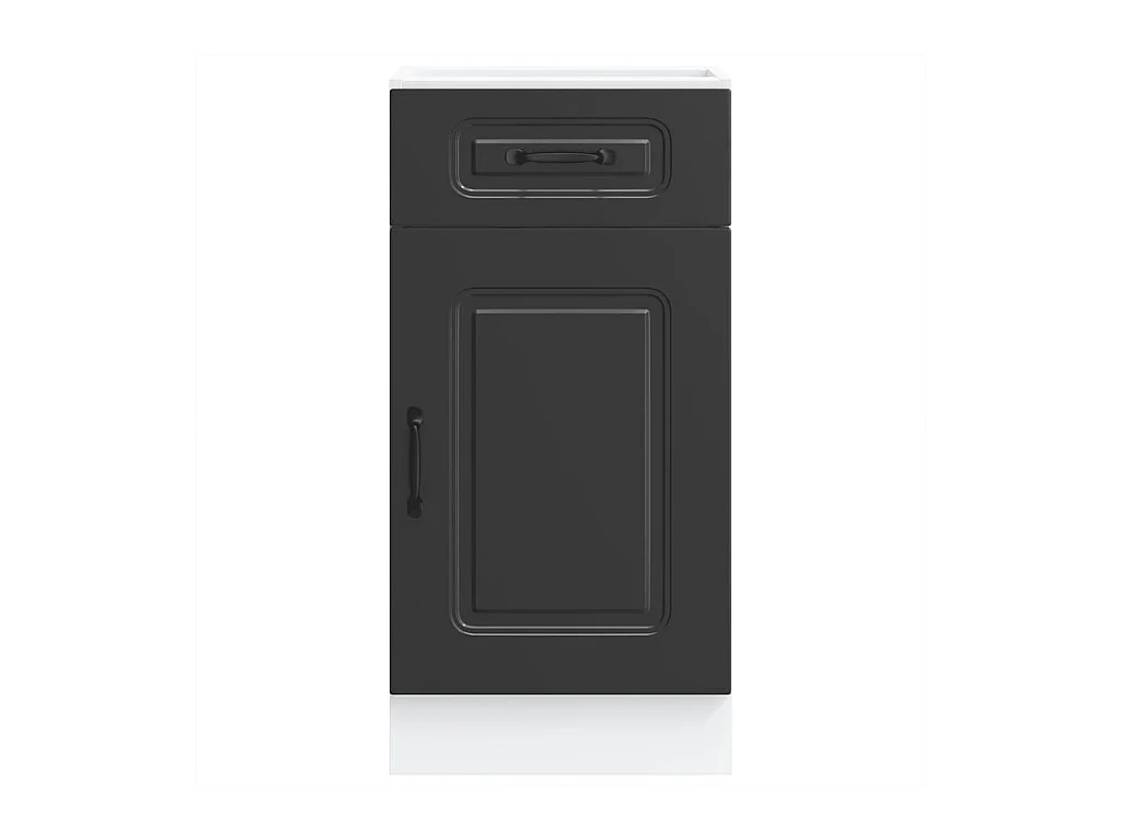 Armoire de cuisine Kalmar noir bois d'ingénierie