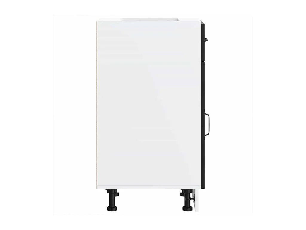 Armoire de cuisine Kalmar noir bois d'ingénierie