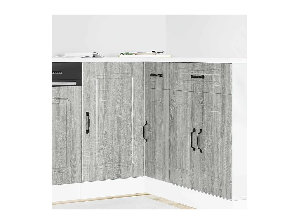 Armoire de cuisine Kalmar sonoma gris bois d'ingénierie