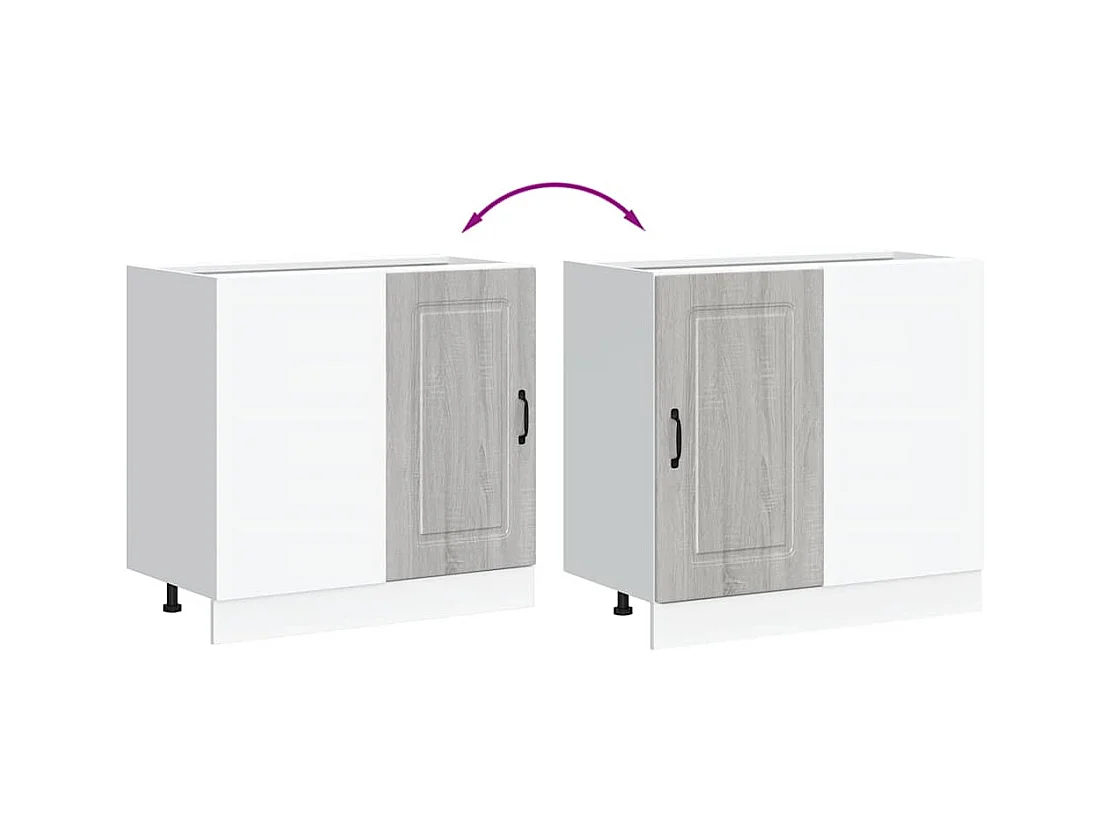 Armoire de cuisine Kalmar sonoma gris bois d'ingénierie