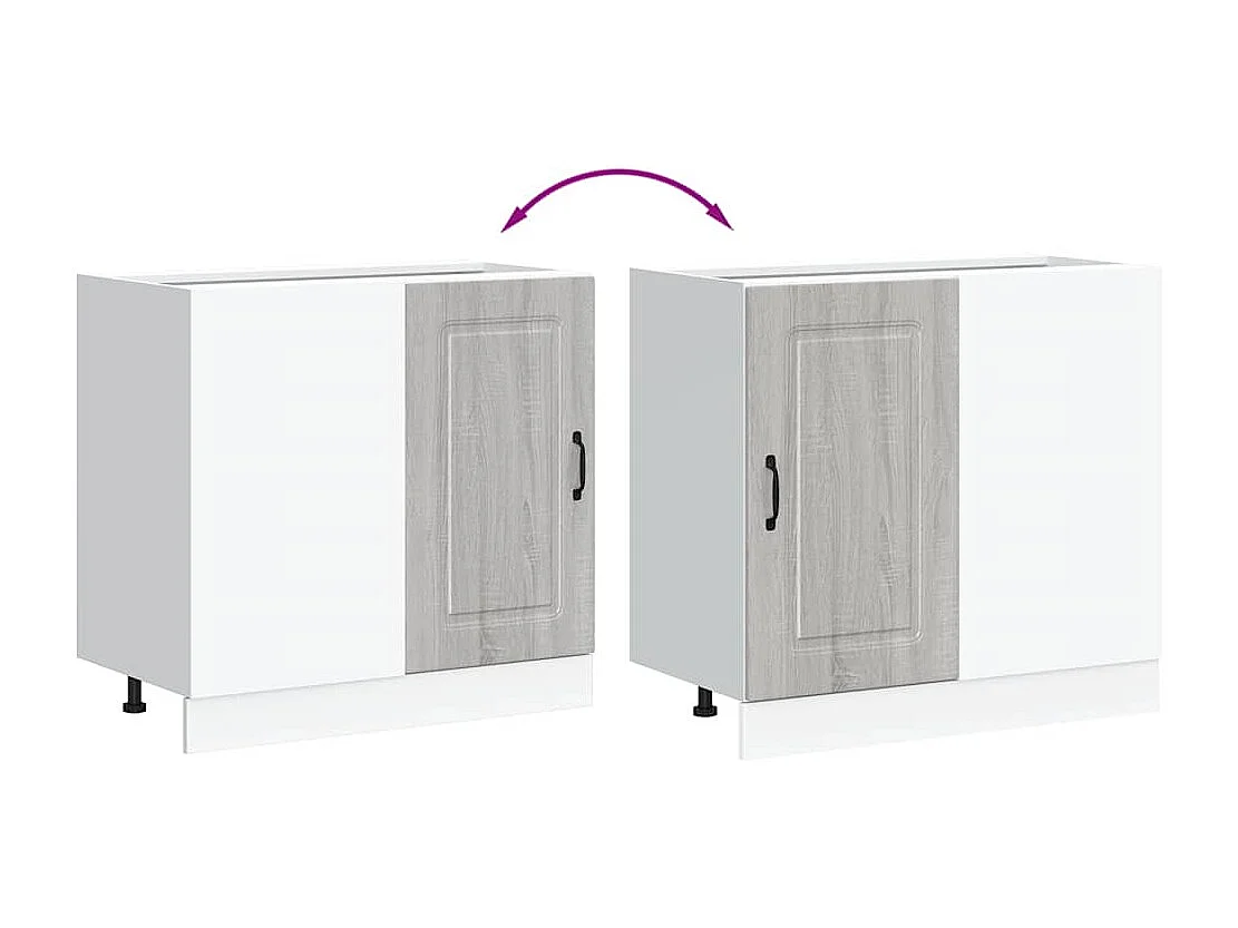 Armoire de cuisine Kalmar sonoma gris bois d'ingénierie