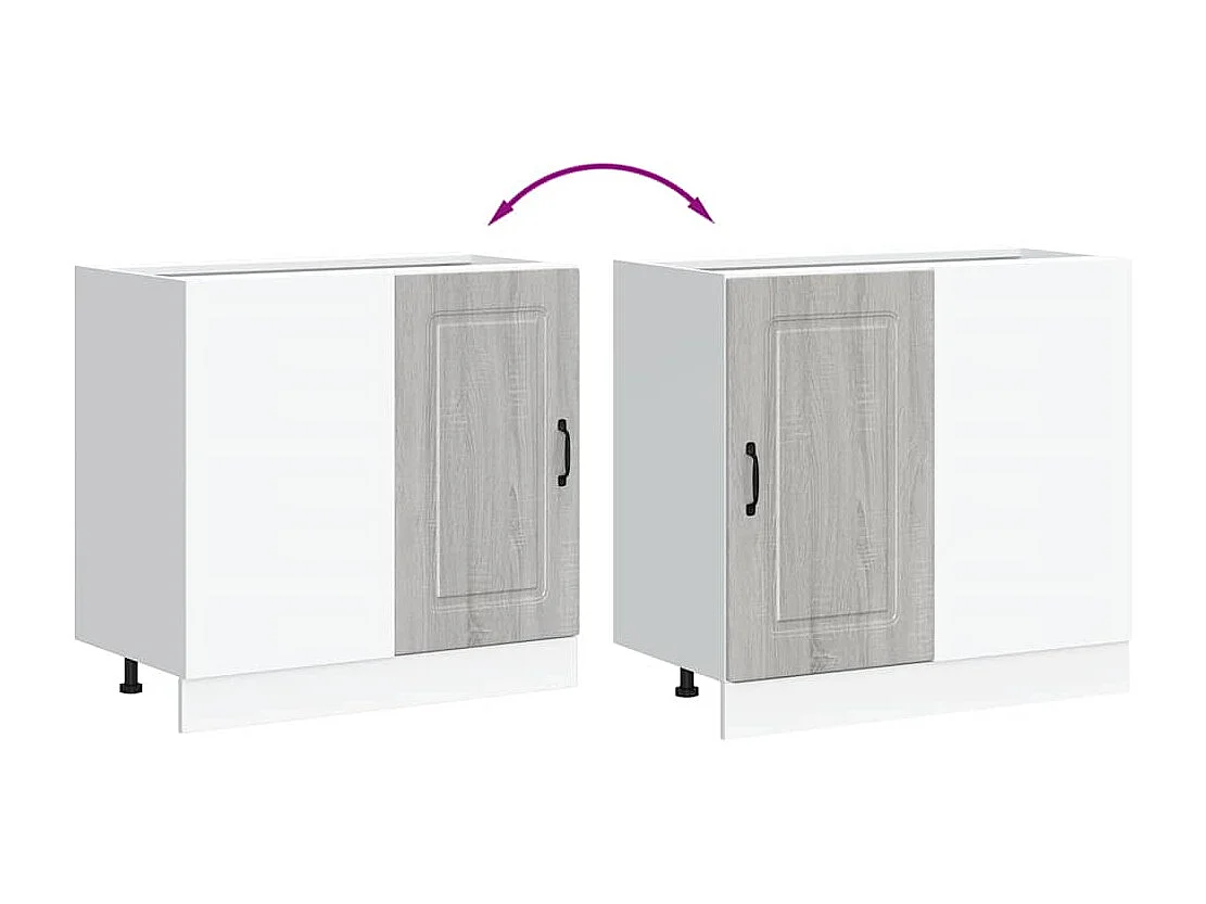 Küchenunterschrank Kalmar Grau Sonoma Holzwerkstoff