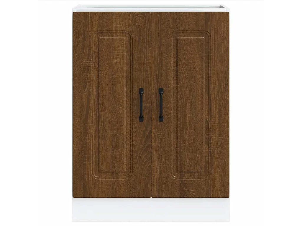 Meuble bas pour évier Kalmar chêne marron bois d'ingénierie