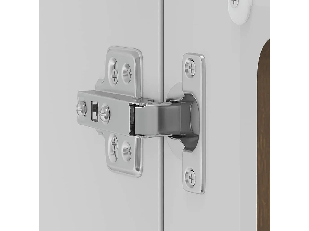 Armoire murale de cuisine et porte en verre Lucca chêne marron