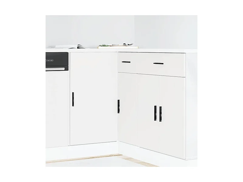 Küchenunterschrank Lyon Weiß Holzwerkstoff