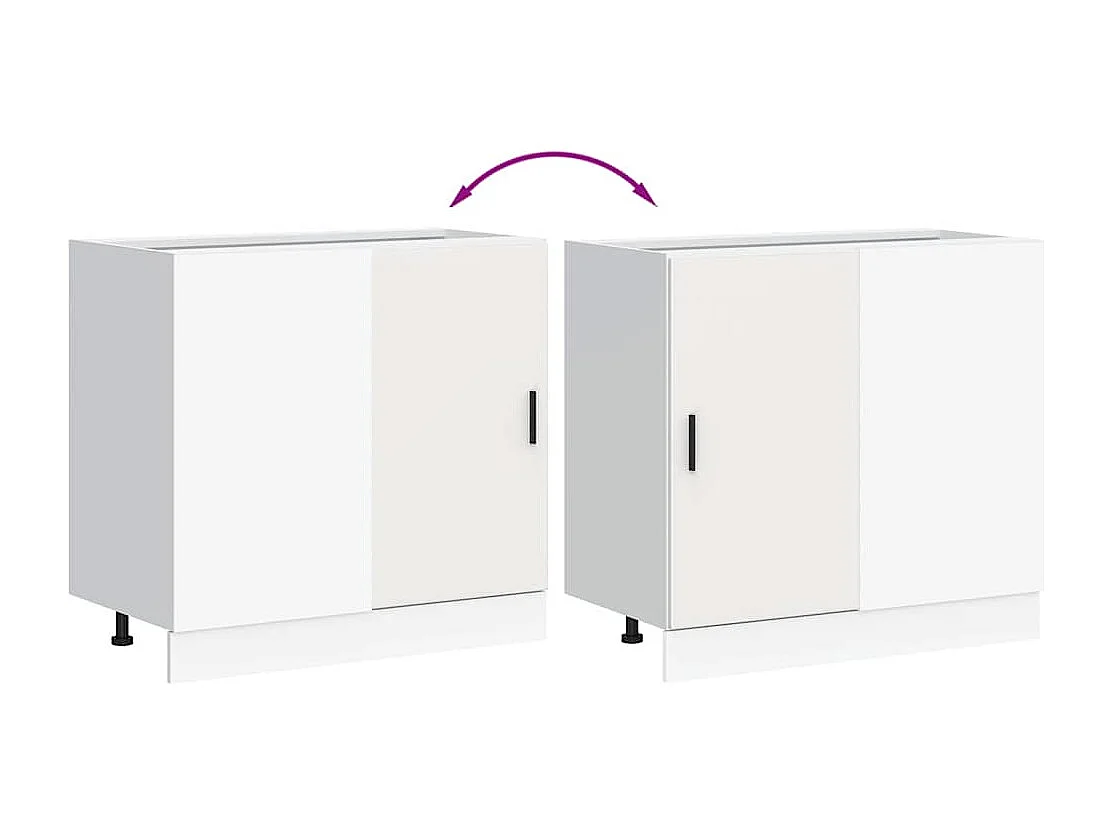 Meuble sous évier "Lyon" Bois d'ingénierie blanc