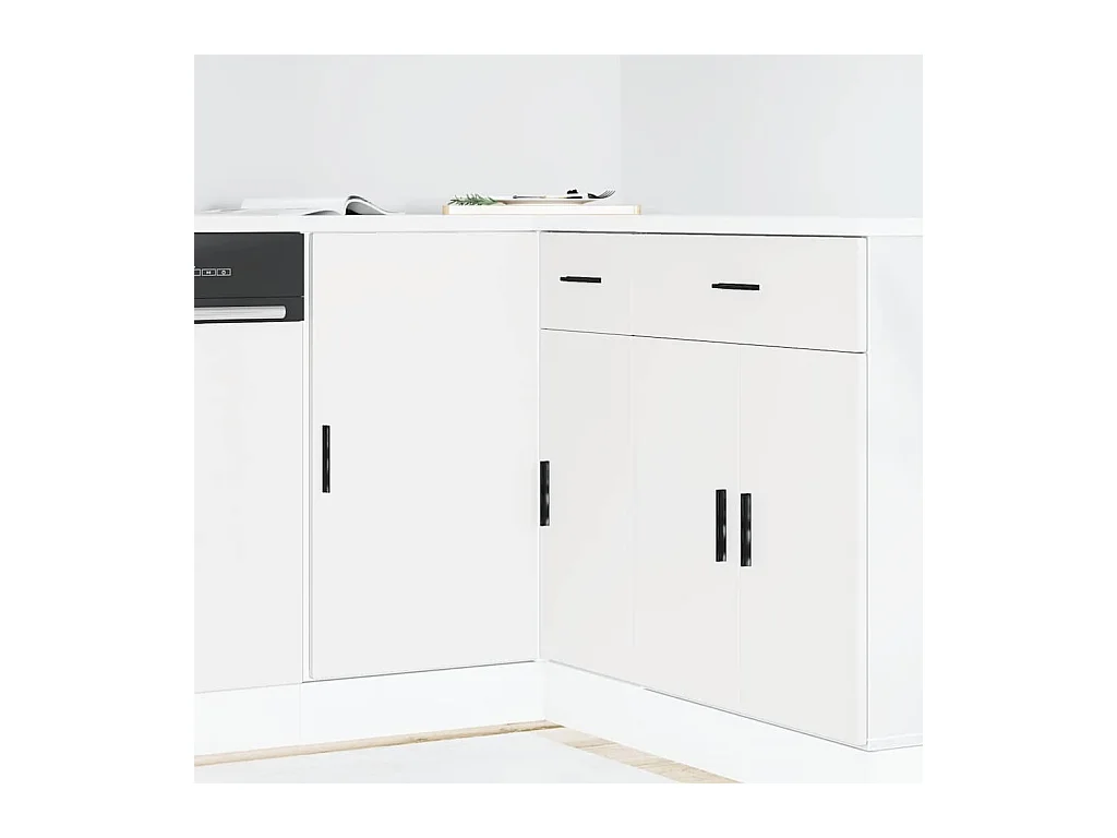 Meuble sous évier "Lyon" Bois d'ingénierie blanc