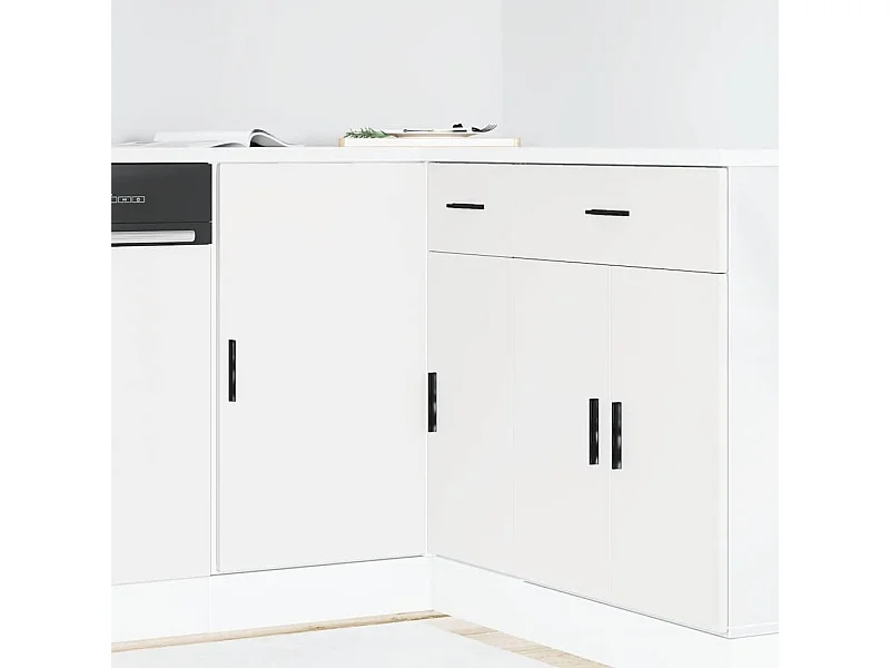 Onderkast Lyon bewerkt hout wit